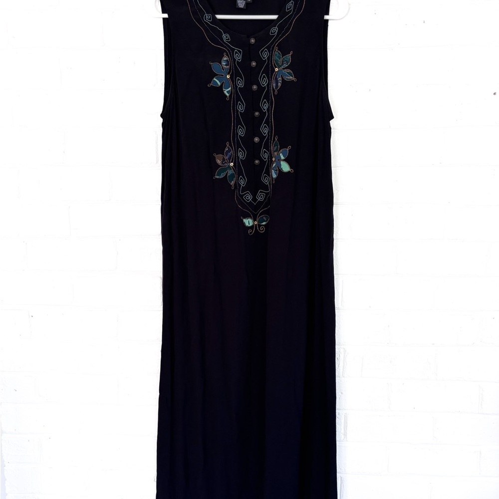 Carole Little Vintage 90s Little Black Dress - Picture 2 of 8